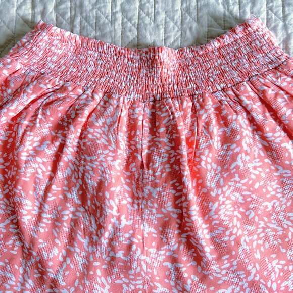 LULU'S Most Perfect Day Tie Front Pink Coral Print Shorts Size Small EUC - Picture 5 of 7